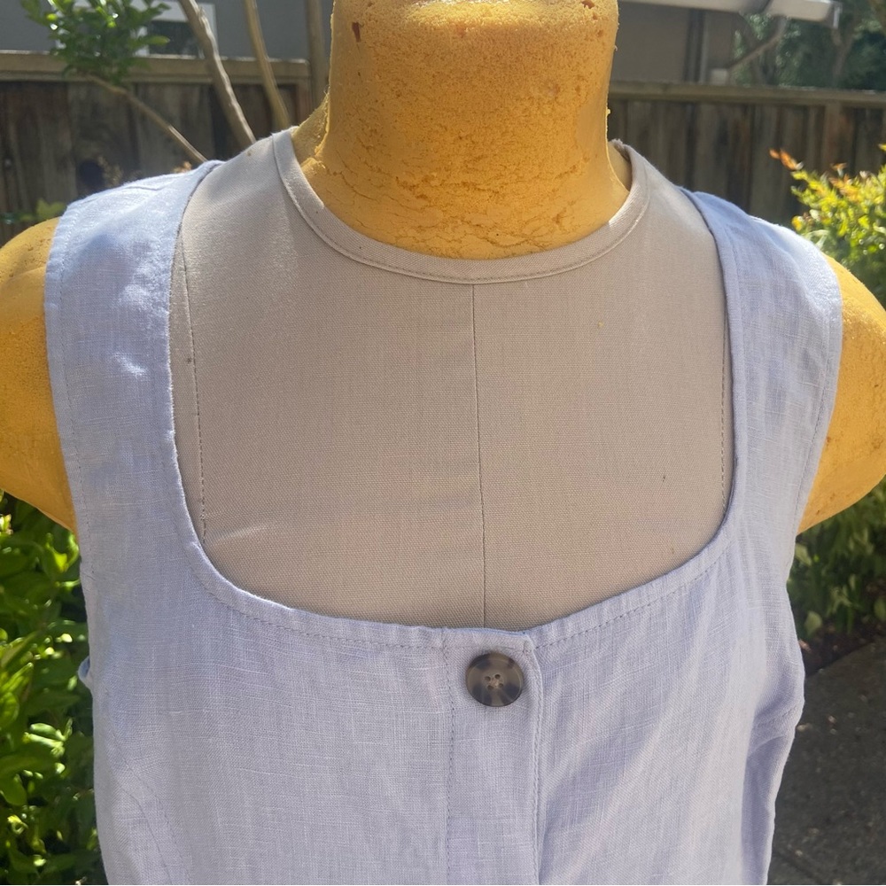Madewell Button Front Linen MIDI Dress - Picture 7 of 9